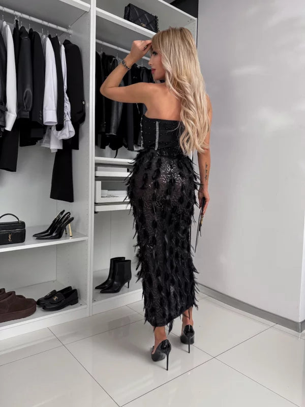 SARAI - VESTIDO CON DETALLES DE PEDRERÍA
