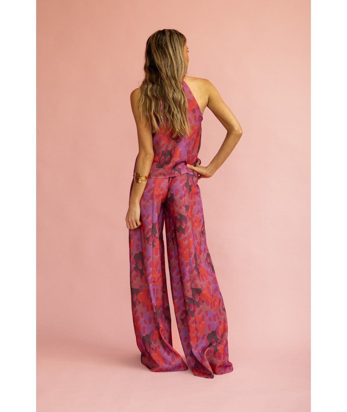 BERNARDA - CONJUNTO DE TOP HALTER Y PANTALÓN PALAZZO