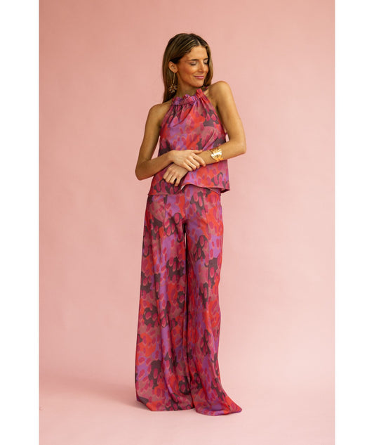 BERNARDA - CONJUNTO DE TOP HALTER Y PANTALÓN PALAZZO
