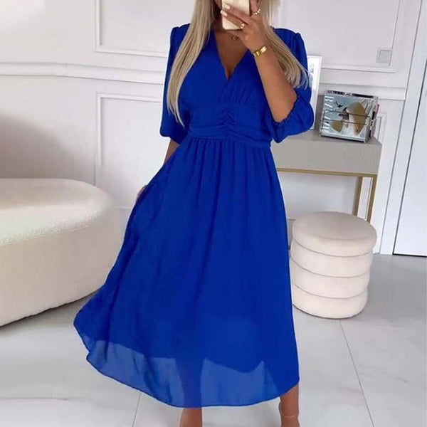 PAZ - VESTIDO CON MANGAS TRES CUARTOS