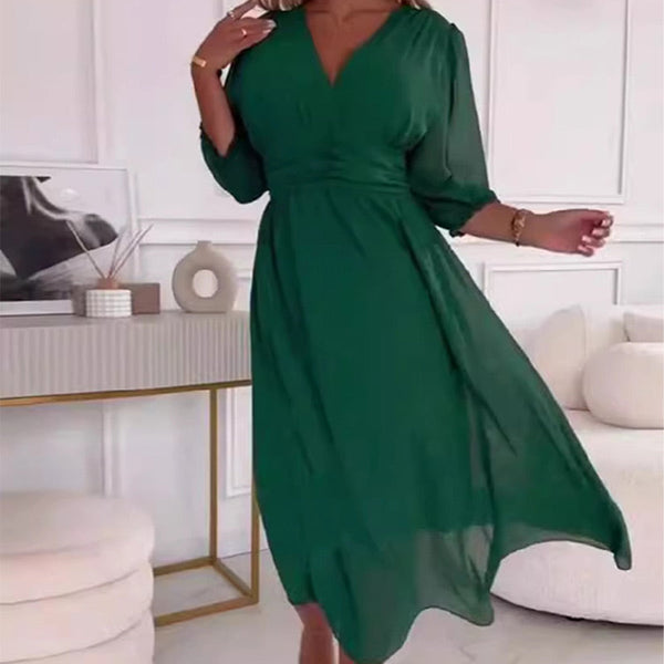 PAZ - VESTIDO CON MANGAS TRES CUARTOS