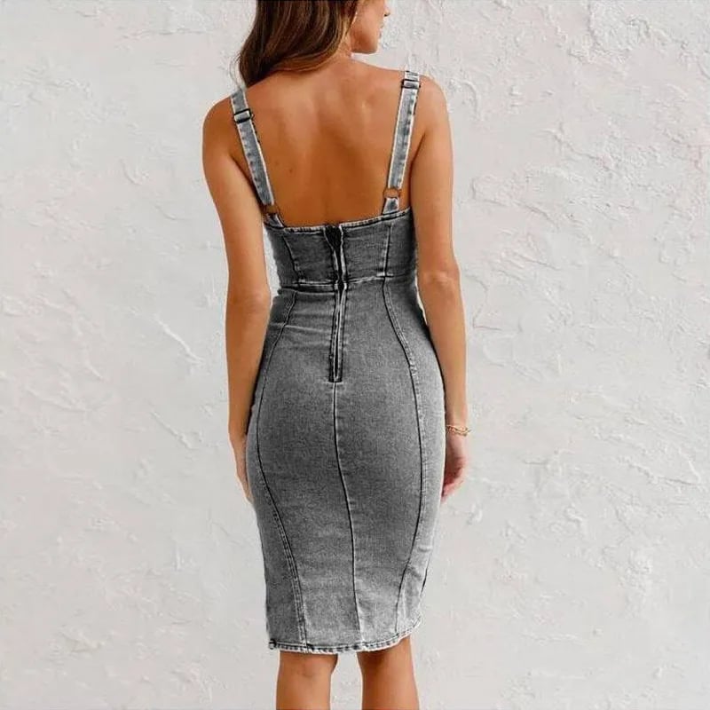 TRINIDAD - VESTIDO CON ABERTURA FRONTAL