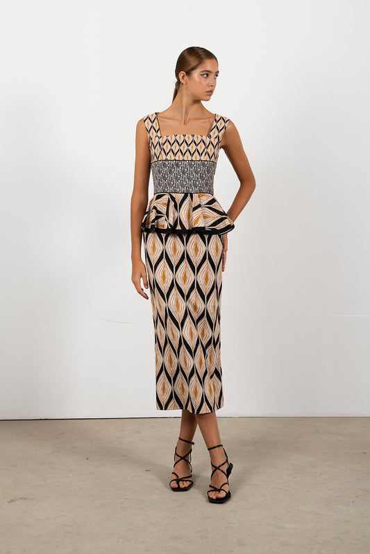 LAURA - VESTIDO MIDI ESTAMPADO