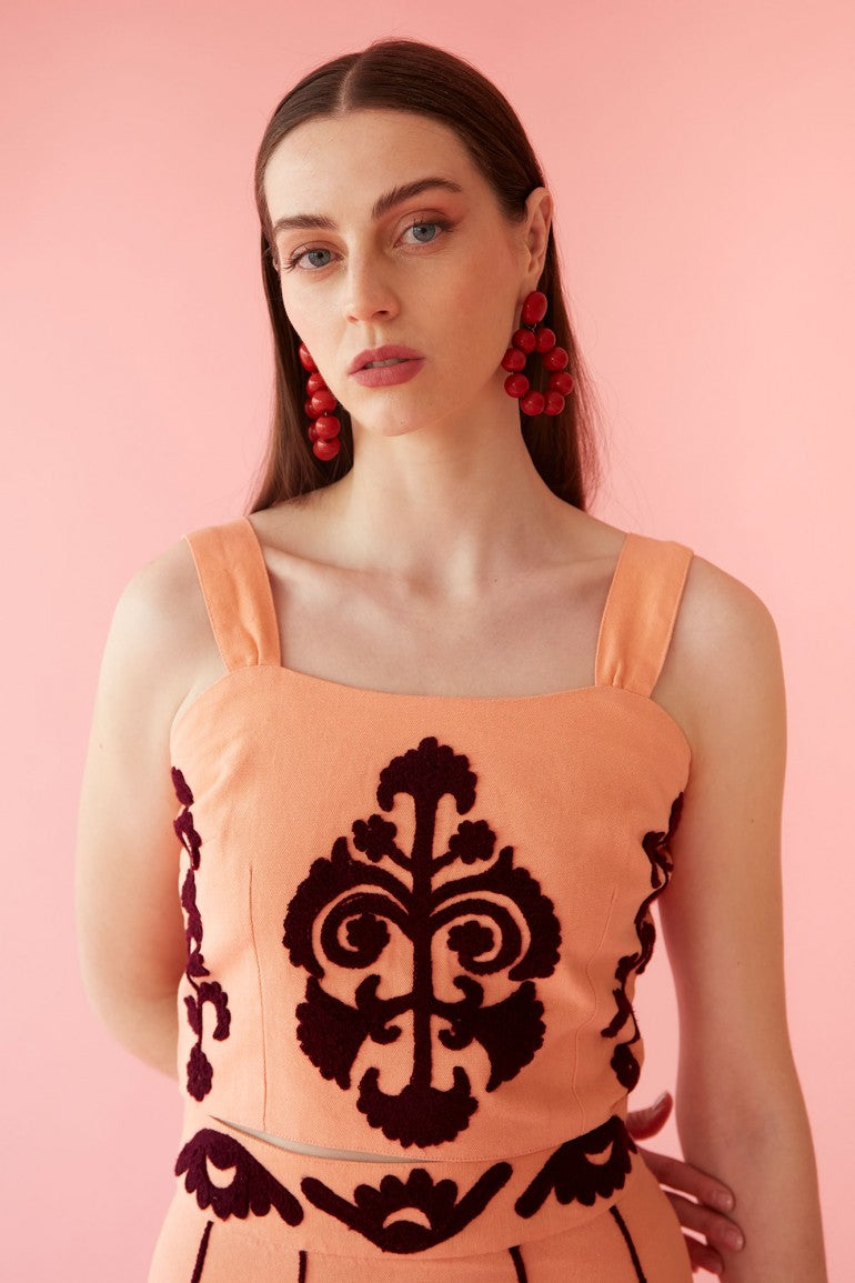 LORENZA - CONJUNTO TOP Y FALDA