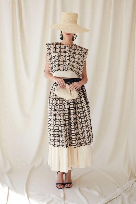 BONET - CONJUNTO TOP Y FALDA