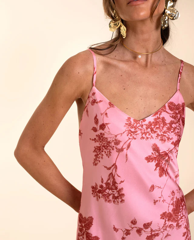 TAMIA - VESTIDO LARGO SATINADO CON ESPALDA ABIERTA