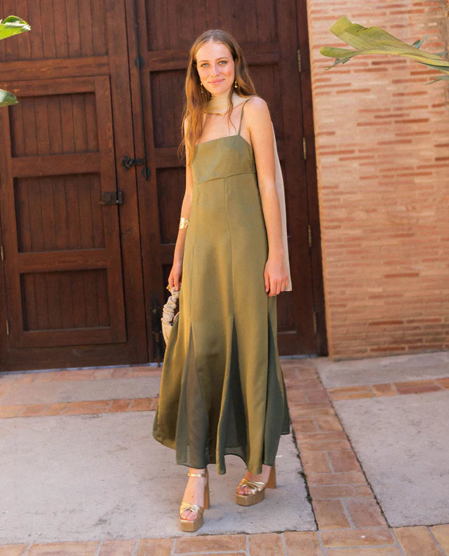 JAVIERA - VESTIDO MIDI SATINADO
